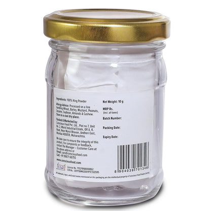 Conscious Food Asafoetida | 100% Pure Hing | Non Compounded | 10g | Extra Strong & Hand Pounded