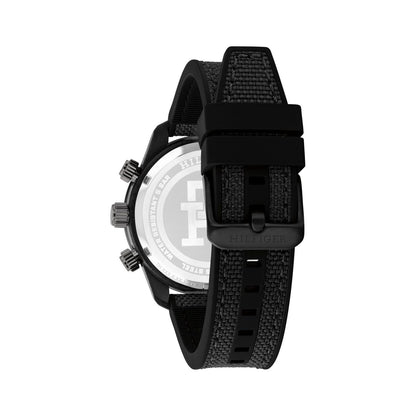 Tommy Hilfiger Th85 Quartz Analog with Black Dial Black Silicone Strap Watch for Men - TH1792182