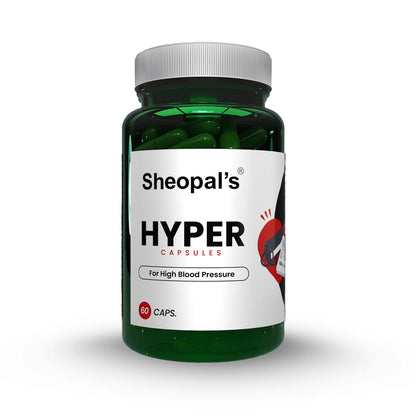 Sheopal's Hyper High Blood Pressure Capsule For Hypertension Management | High BP Control Ayurvedic Medicine | Hypertension Relief - 60 Capsule