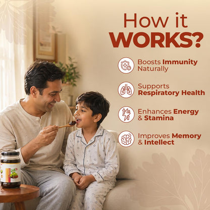 KRISHNA'S HERBAL & AYURVEDA Chyawanprash – Preservative-Free, Boosts Stamina, Immunity and Strength for Kids & Adults, Made with Traditional Ayurvedic Process, 500g (Pack of 1)