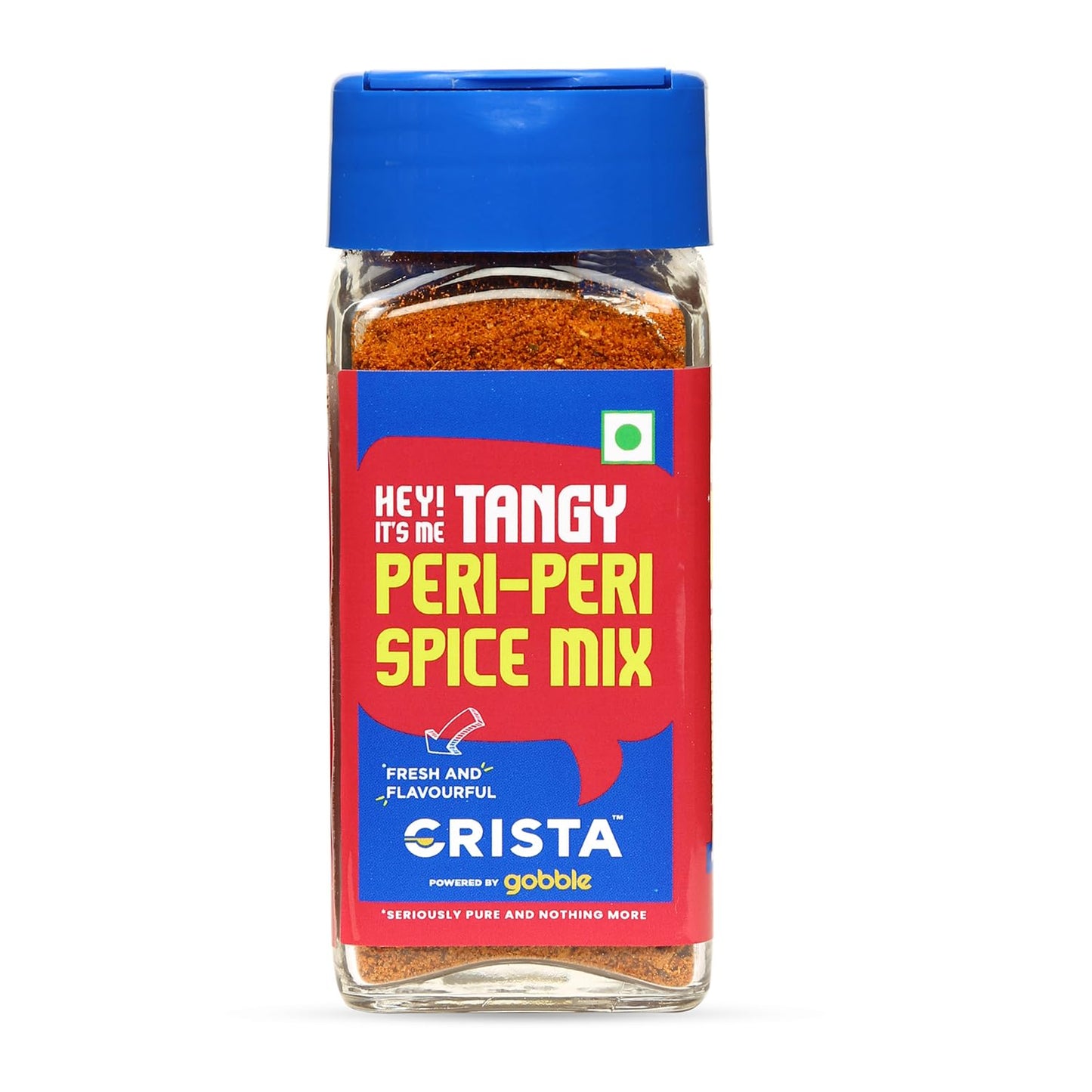 CRISTA Tangy Peri-Peri Spice Mix | Exotic Spices | Multi-purpose Seasoning | Trans Fat Free | Vegan | Zero added Colours, Fillers, Additives & Preservatives | 45 gms