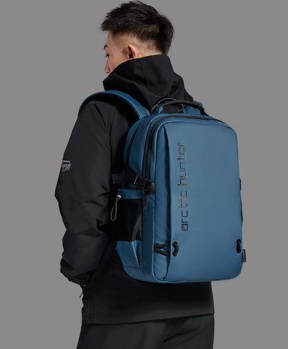Arctic Hunter Laptop Backpack for Men Women 25L Lightweight Water-resistant Casual Backpack 5 Pockets Sleek 15.6-inch Laptop Bag for Office College Daypack, Blue