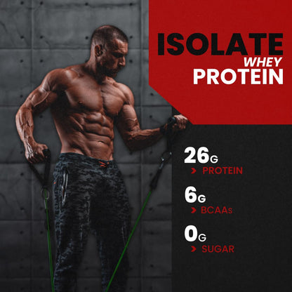Mypro Sport Nutrition Super Advanced Whey Protein Isolate Powder (27g Protein,6g BCAA, Sugar Free, Fat Free per serving 30gms, Total Serving - 33 Scoops) Belgium Chocolate Flavor - 1000 Gm/2. 2Lbs