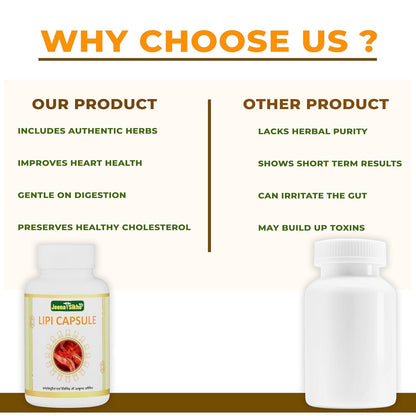 Jeena Sikho Lipi Capsules For Controlling Cholesterol | Ayurvedic Multivitamin For Cholesterol Care | Natural Ingredients Arjuna & Guggulu | Naturally Controls Blood Sugar Levels, 60 Capsules