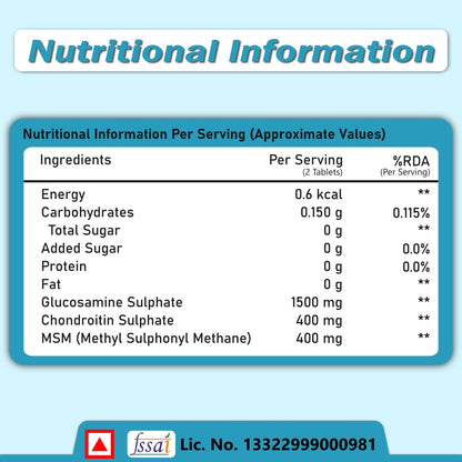 End2End Nutrition Joint Move and Calcium | Joint Support and Bone Care - 60x2