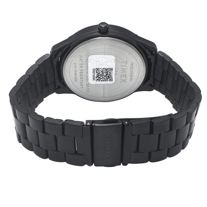 TIMEX Analog Watch for man with Black Round Dial & Black Stainless Steel Bracelet Band Water Resistant Men's Wrist Watches - TWEG18508