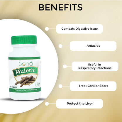Sona Healthcare Mulethi Capsules -60 Capsules (Pack of 1)