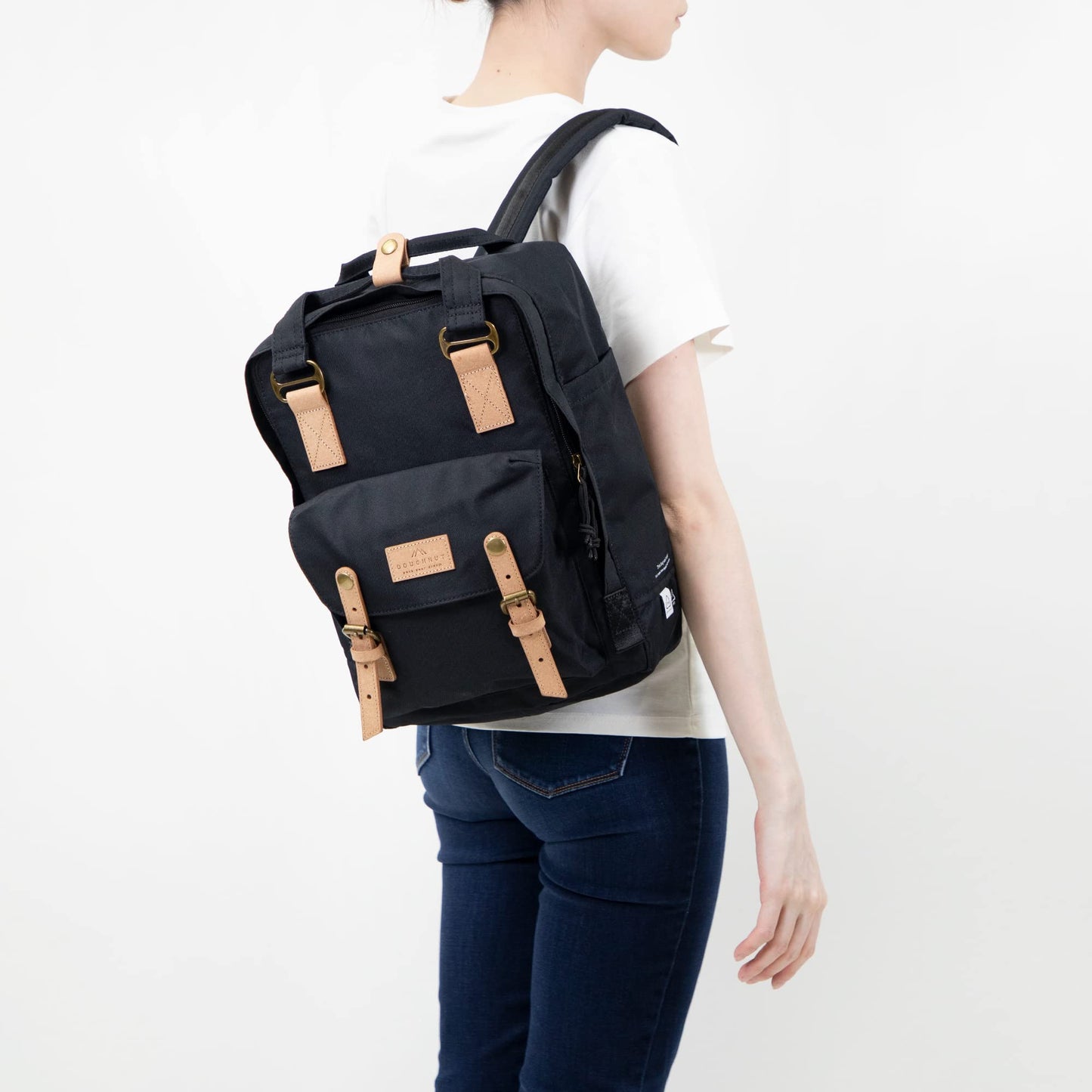 Doughnut Travel Laptop Backpack, Slim Durable Reborn Series Daypack Backpacks, Men & Women Fits 14 Inch Notebook, Black, One Size