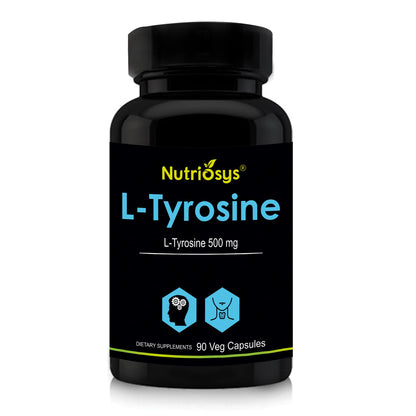 Nutriosys L-Tyrosine 500mg (90 Veg Capsules), Dietary health Supplement