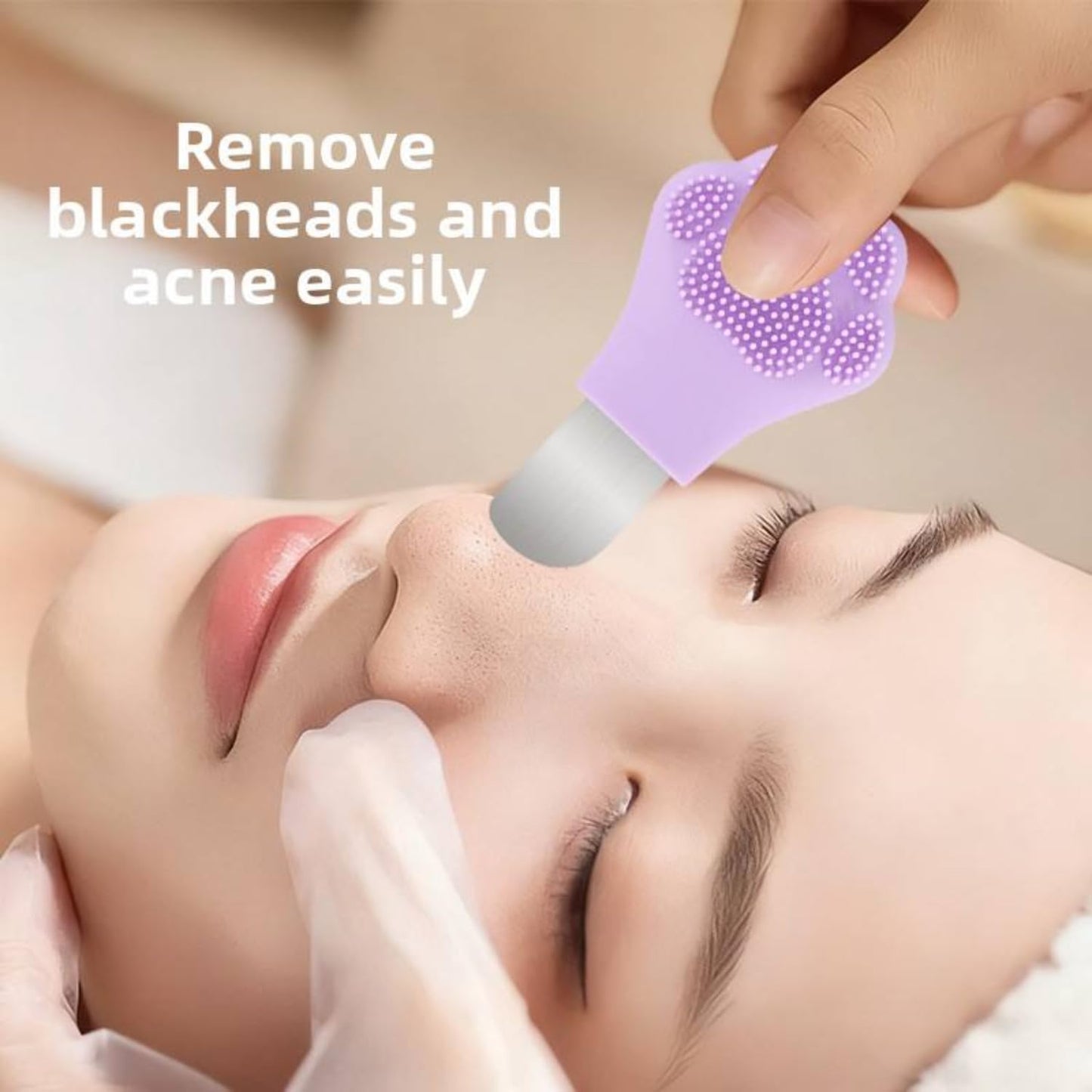 MYTHOS Nose Blackhead Remover And Silicone Face Scrubber, Face Spatula, Facial Cleansing Brush, Pore Brush – Men & Women