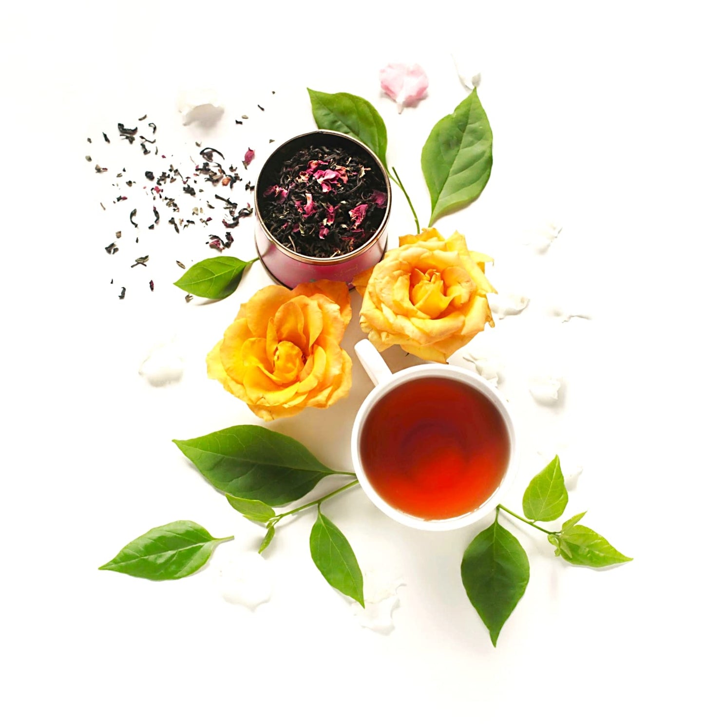 OH CHA - Rose Tea with Mint, 35g | Herbal Infusion, Low Caffeine | Rose Petals Tea for Healthy Skin & Hair | Whole Leaf Blend for Wellness | For Everyday Consumption