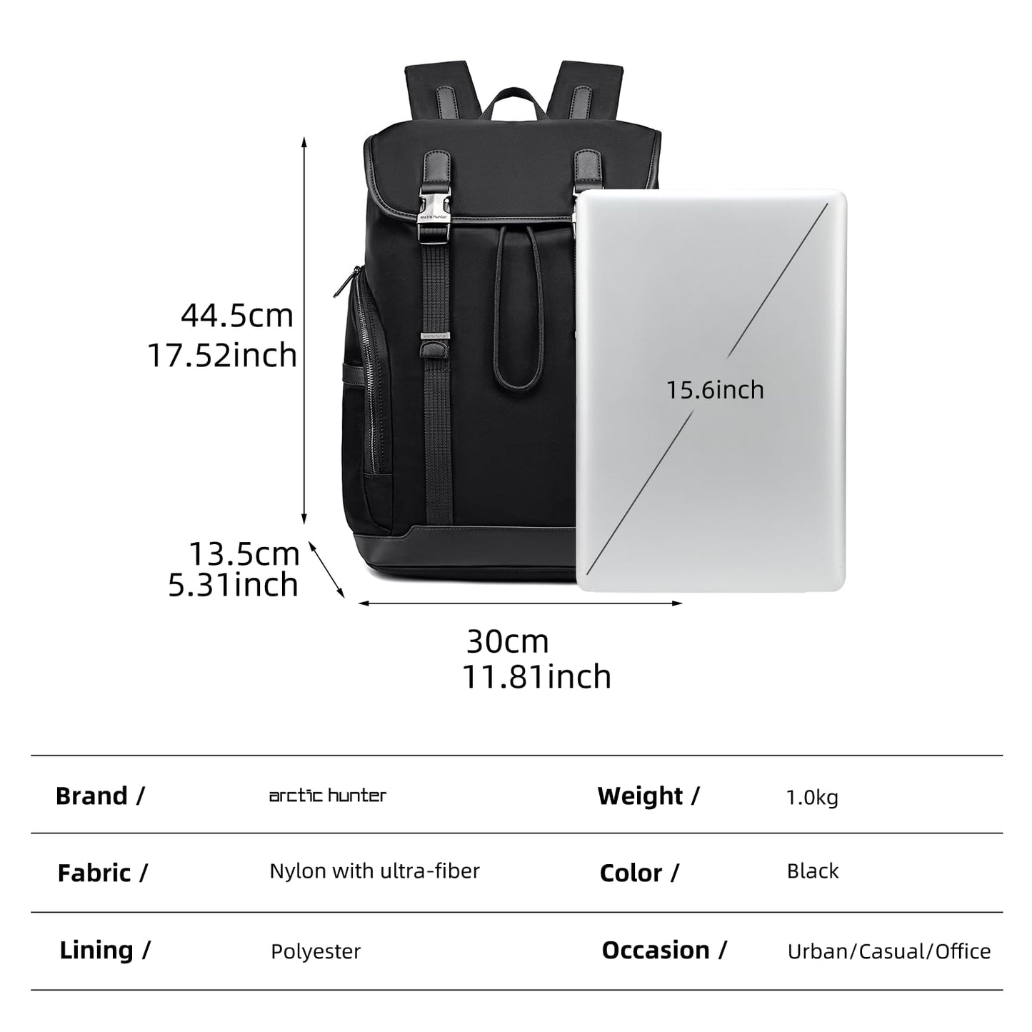 Arctic Hunter Backpack for Men Women Stylish 18L Anti-theft Backpack fo- image 6