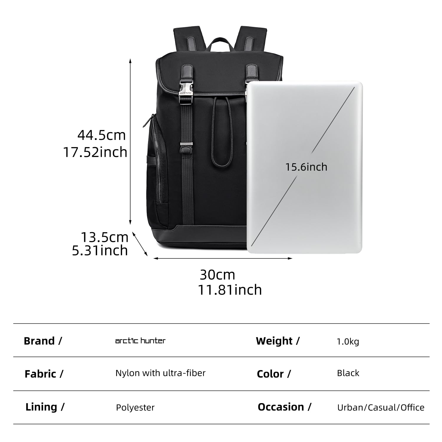 Arctic Hunter Backpack for Men Women Stylish 18L Anti-theft Backpack fo- image 6