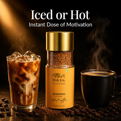 TGL Co. Morning Motivation Instant Coffee 100% Arabica Freeze Dried (100 Gm) | Anti Oxidant | Boost Energy | No Artificial Flavour