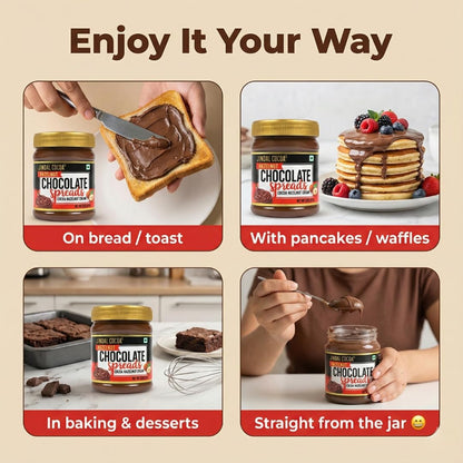 Jindal Cocoa Hazelnut Spread - 320g | Chocolate Spread for Kids | No Palm Oil | 15% Hazelnuts | Chocolate Spread without Palm Oil | No Artificial Preservatives & Trans-Fat | Healthy Chocolate Spread