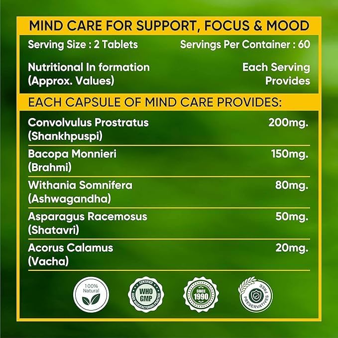 SEARCH WELLNESS Brain Booster For Kids & Adults 60 Capsules Pack of 1 |- image 2