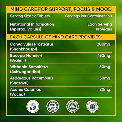 SEARCH WELLNESS Brain Booster For Kids & Adults 60 Capsules Pack of 1 |- image 2
