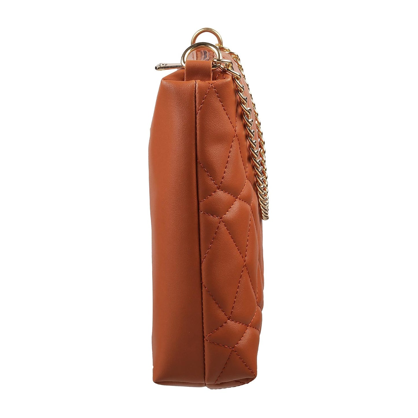 Mochi Womens Synthetic Tan Zip Top Sling (One Size)