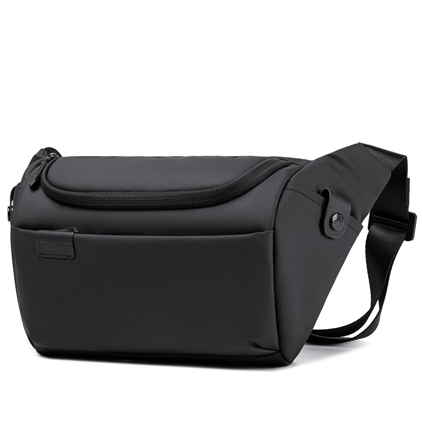 Arctic Hunter Sling Bag for Men Small 4L Side Bag for upto 8" iPad Padded Multi-pocket Chest Bag Lightweight Crossbody Pack Lightweight Water-resistant messenger Bag for Casual Office, Black