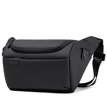 Arctic Hunter Sling Bag for Men Small 4L Side Bag for upto 8" iPad Padded Multi-pocket Chest Bag Lightweight Crossbody Pack Lightweight Water-resistant messenger Bag for Casual Office, Black