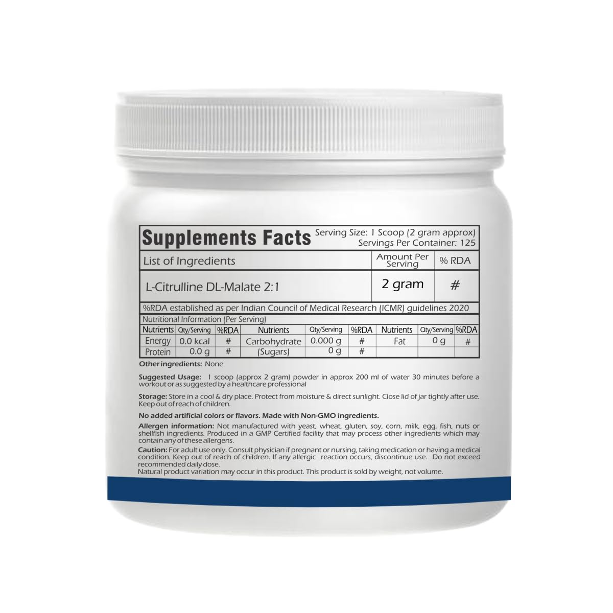 Trexgenics CITRULLINE Pure Powder (125 Servings) Endurance, Muscle Pump, Fatigue Control (250 gm) (Pack of 1)