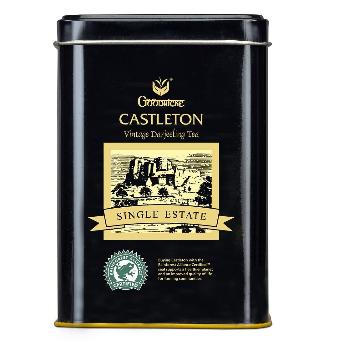 GOODRICKE Castleton Vintage Darjeeling Tea - 250gm (Pack of 1) | Single Estate Whole Leaf | 100% Loose Leaves | Premium Black Tea with Rich Taste & Aroma