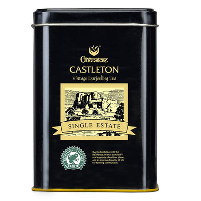 GOODRICKE Castleton Vintage Darjeeling Tea - 250gm (Pack of 1) | Single Estate Whole Leaf | 100% Loose Leaves | Premium Black Tea with Rich Taste & Aroma