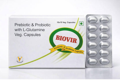 Virgo Healthcare's Biovir | Saccharomyces Boulardii Prebiotic and Probiotic | IBS | Diarrhea | Lactose Intolerance | 30 Capsules
