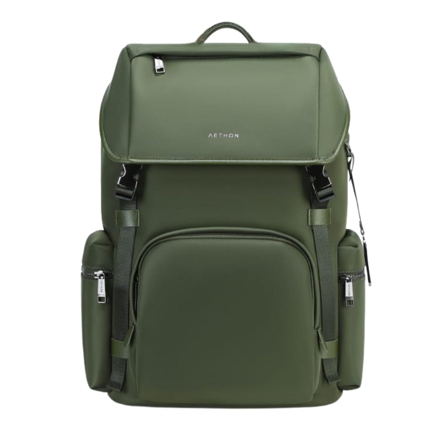 AETHON The Ridge Backpack | 15.6-inch Shoulder Bag | Nylon Fabric | Separate Laptop Compartment | Adjustable Straps | Waterproof Design | Travel Bag (Olive)