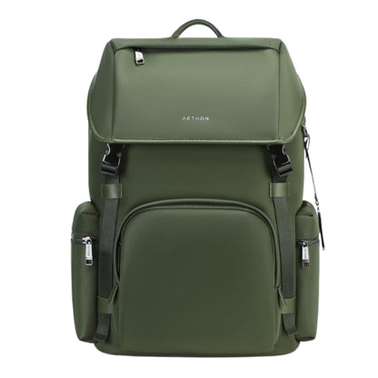 AETHON The Ridge Backpack | 15.6-inch Shoulder Bag | Nylon Fabric | Separate Laptop Compartment | Adjustable Straps | Waterproof Design | Travel Bag (Olive)