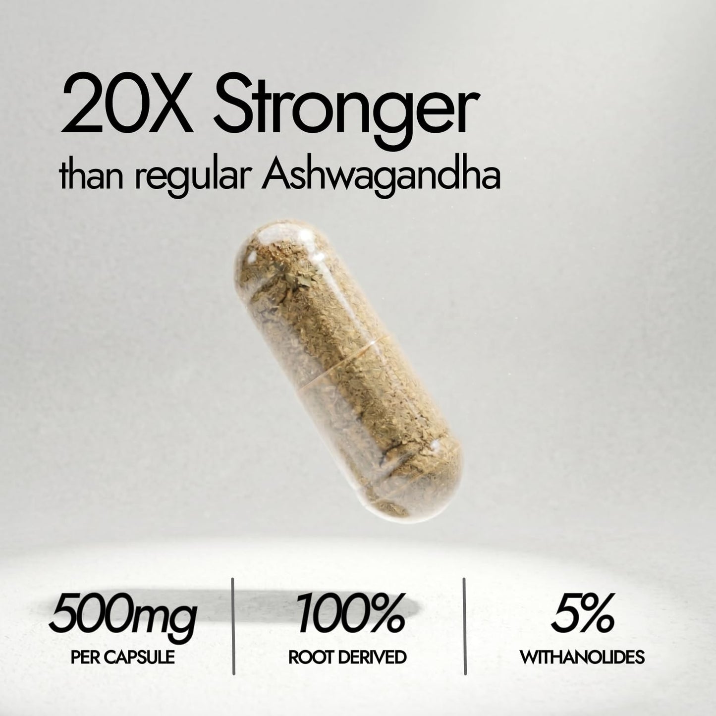 Kapiva KSM-66 Ashwagandha (500mg) | Clinically Proven with 5% Withanolides | 100% Root Extract | Supports Cortisol Balance, Strength & Vitality | Natural Stress Relief | 60 Veg Capsules