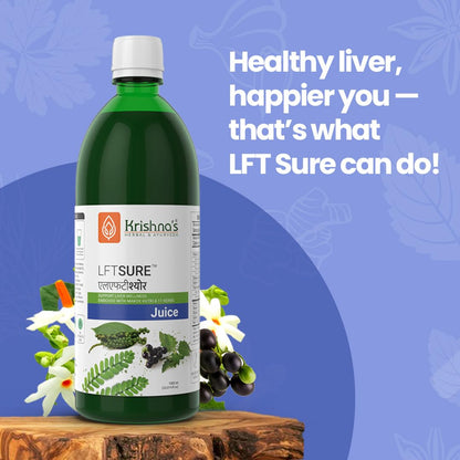 Krishna's LFT Sure Juice – Enriched With 13 herbs - Natural Liver Cleanse & Detox Drink | Supports Liver Health & Digestion - 1000 ml