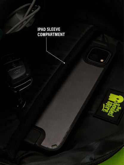 The Souled Store Solids: Neon Green Mini Bags 2 Compartment 12 L Backpack