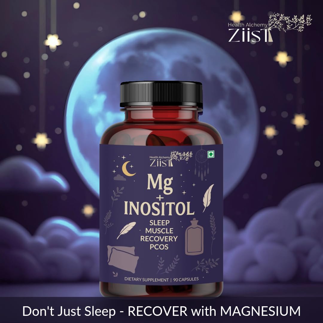 Ziist MG+ INOSITOL Magnesium Glycinate | Inositol Dietary Supplement | 90 Capsules