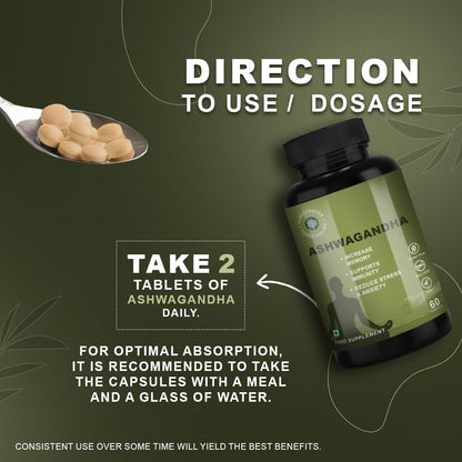 CUREFOREVER Ashwagandha Supplement 1200mg - 60 Tablets for Men & Women,- image 5