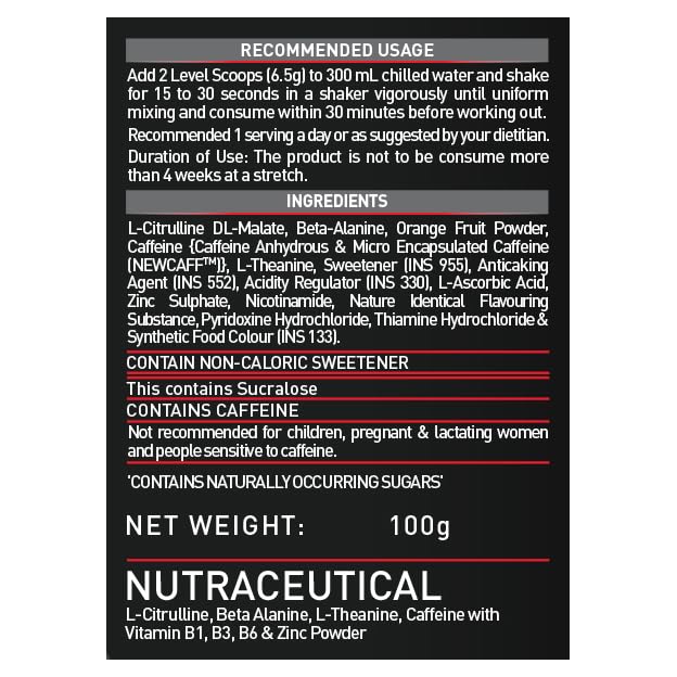 MuscleBlaze Pre Workout 200 Xtreme (Berry Bolt, 30 Servings, 100g) | 20- image 4