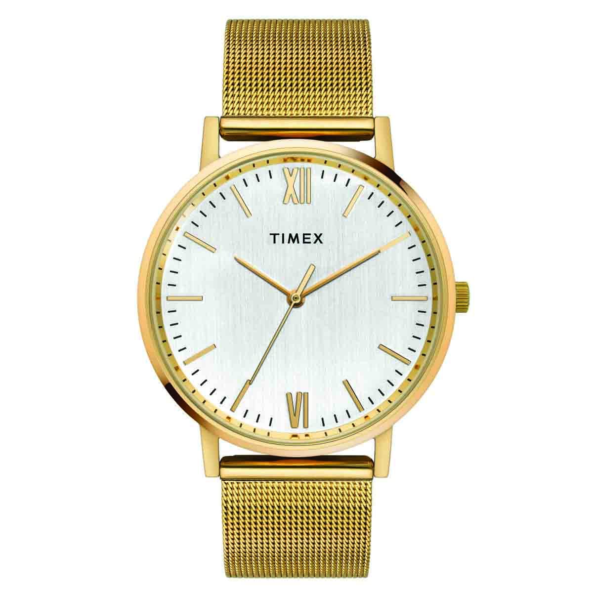 TIMEX Analog Watch for man with Black Round Dial & Black Mesh Bracelet Band Water Resistant Men's Wrist Watches - TWTG31SMU06