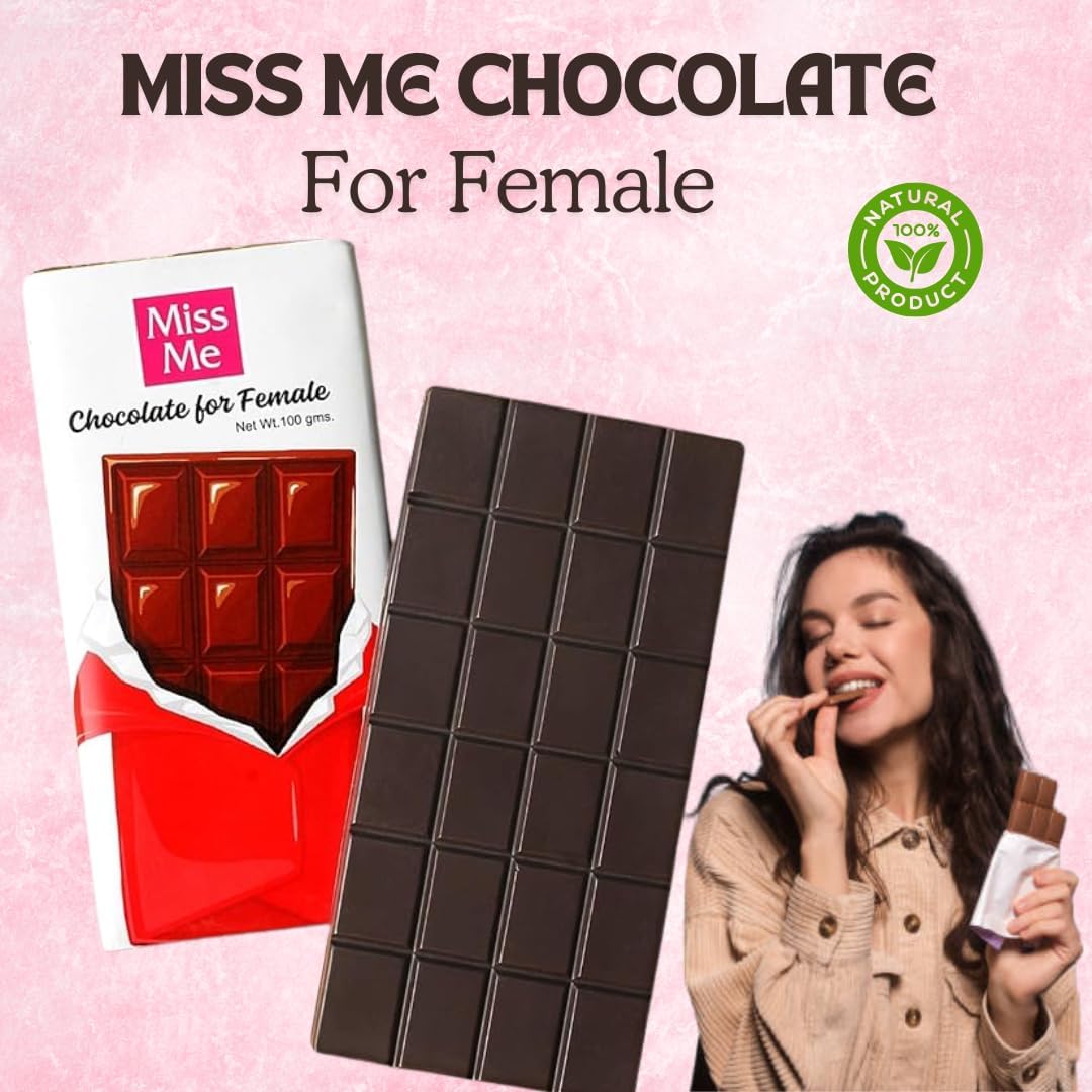 Miss Me Ayurvedic Female Wellness Combo | Herbal Female Drops 10 ml & Herbal Chocolate 100 g | Daily Mood Wellness Energy Support Combo for Women