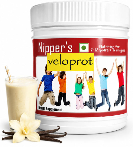 Develo Kid's Protein Powder (Triple, Whey, Soy & Milk), Height & Weight for 2-12 years & Teenagers – 500 g Powder Vanilla Flavour