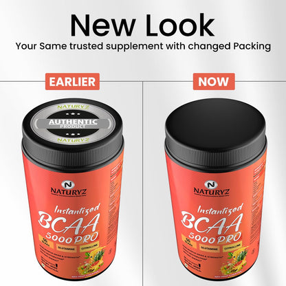 NATURYZ Instantized BCAA 5000 PRO |5G Vegan BCAAs | Glutamine | Citrulline | Electrolytes | 0 Added Sugar | Powerful Intra Workout Amino for Lean Muscle Growth, Strength, Quick Re-Hydration & Instant Energy - 300g(Mix Fruit Cocktail)