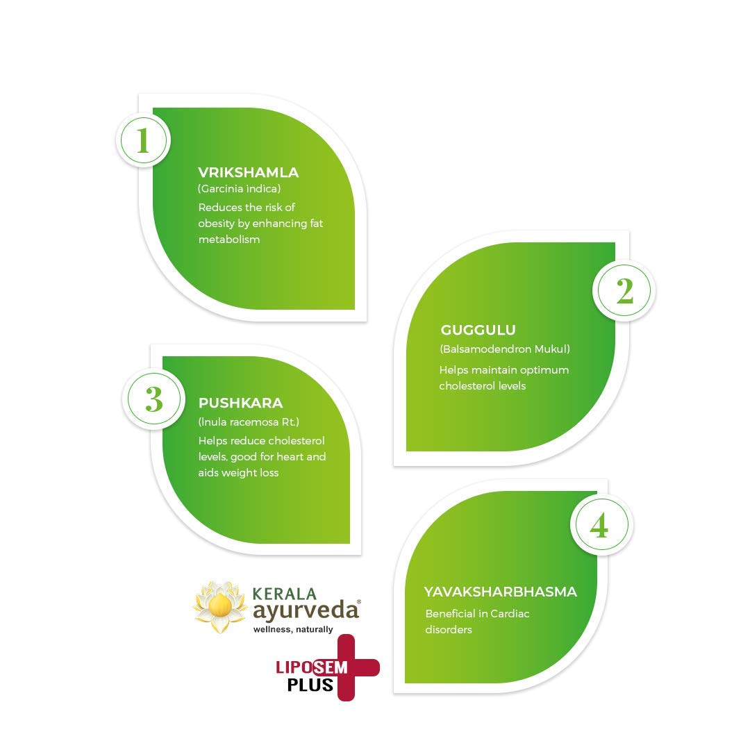 Kerala Ayurveda Liposem Plus Tablet - 100 Count- image 4