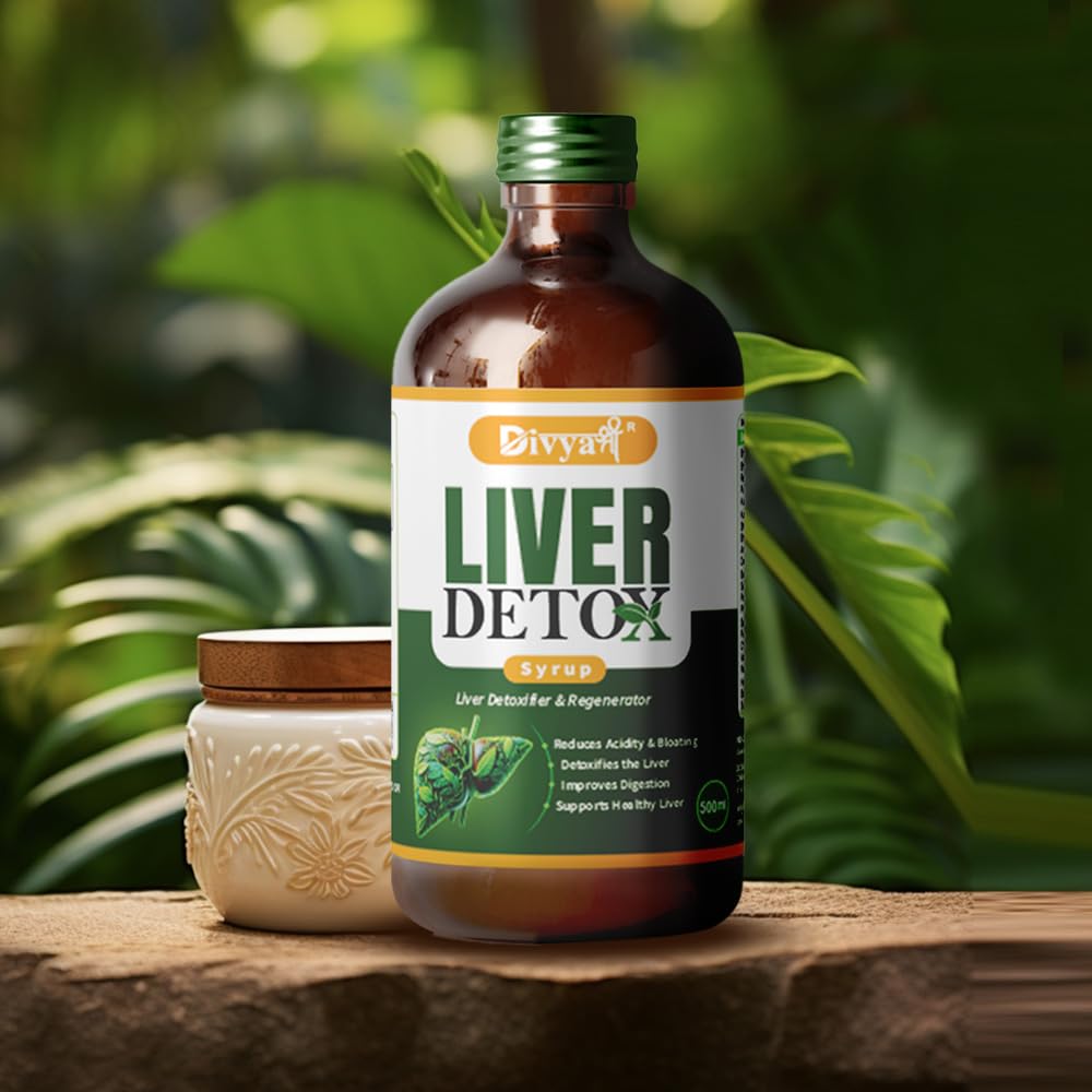 Divya Shree liver Detox Syrup 500ml Fatty Liver Care, Body Detox