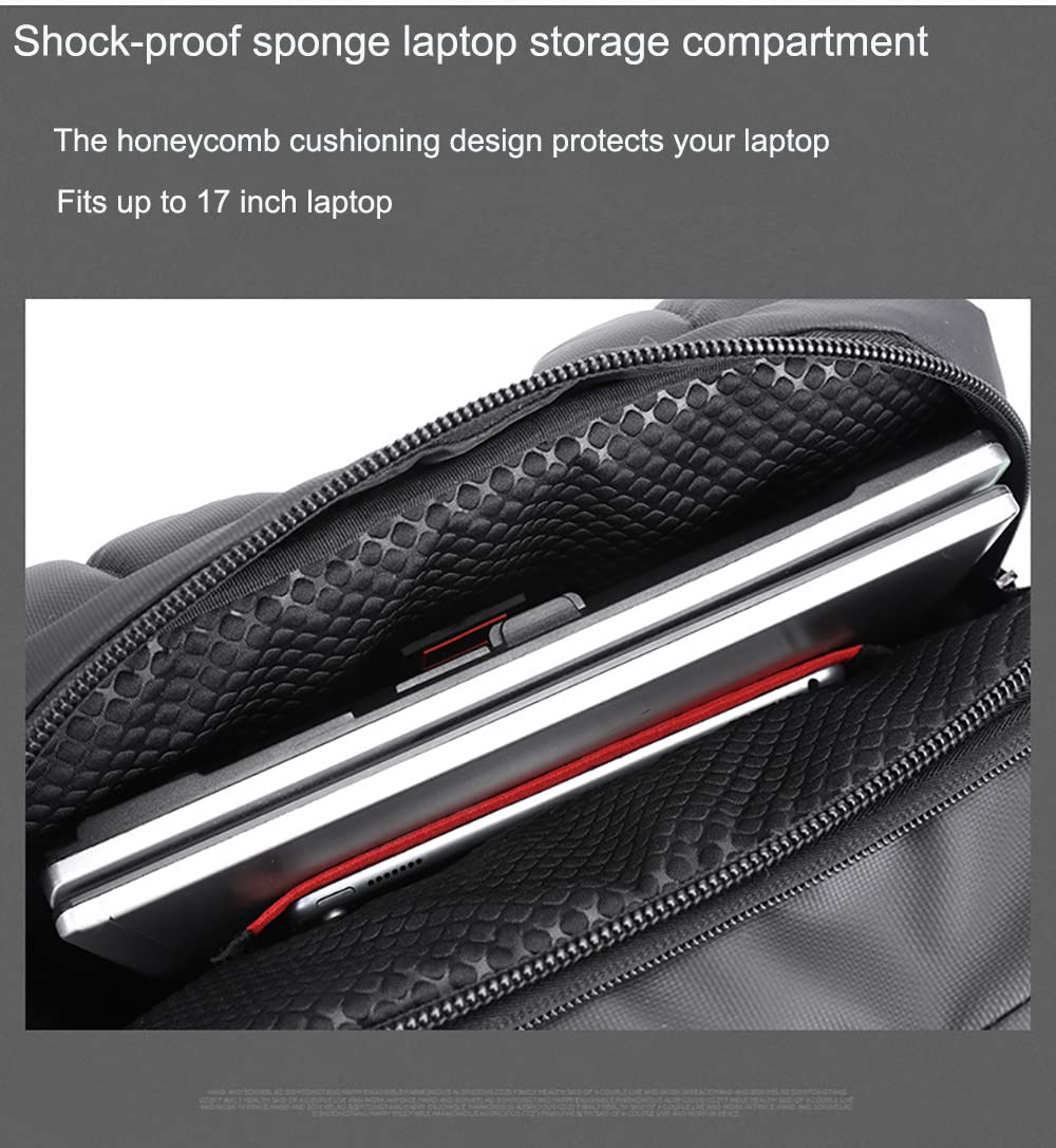 Arctic Hunter Travel Backpack 17.3 inch Laptop Compartment 35L Expandable Design Toiletry Pouch 180° Opening Colthing Pocket 2 in 1 Convertible Bag