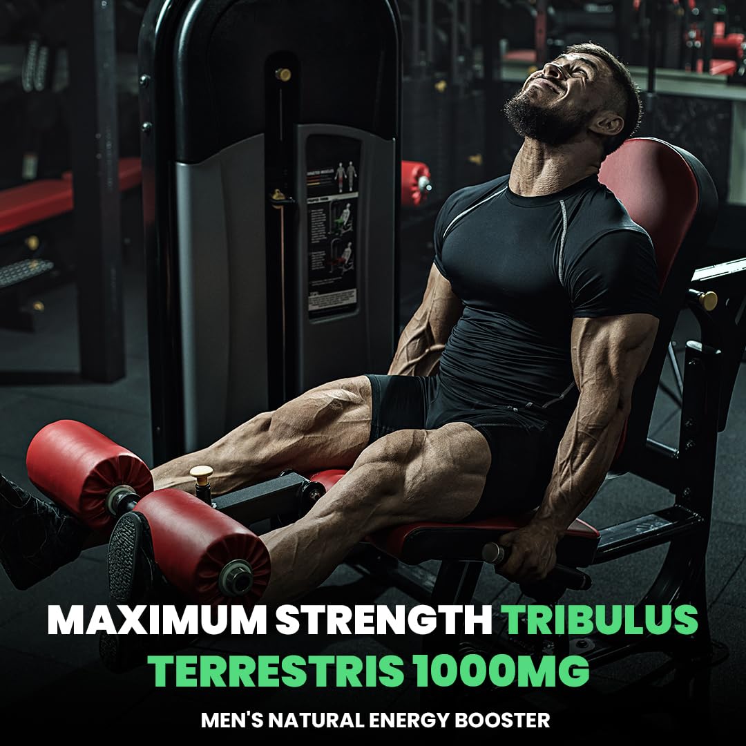 Naturyz Testo-6 Plant based Supplement For Men 2100mg per serving with Maximum Strength 1000mg Tribulus Terrestris, Safed Musli, Kaunj, Ashwagandha for Muscle gain, Stamina & Strength - 60Tablets