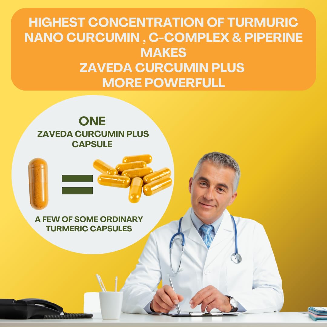 ZAVEDA Nano Curcumin Plus 1500mg | Pure Nano Curcumin with Biopiperine- image 4