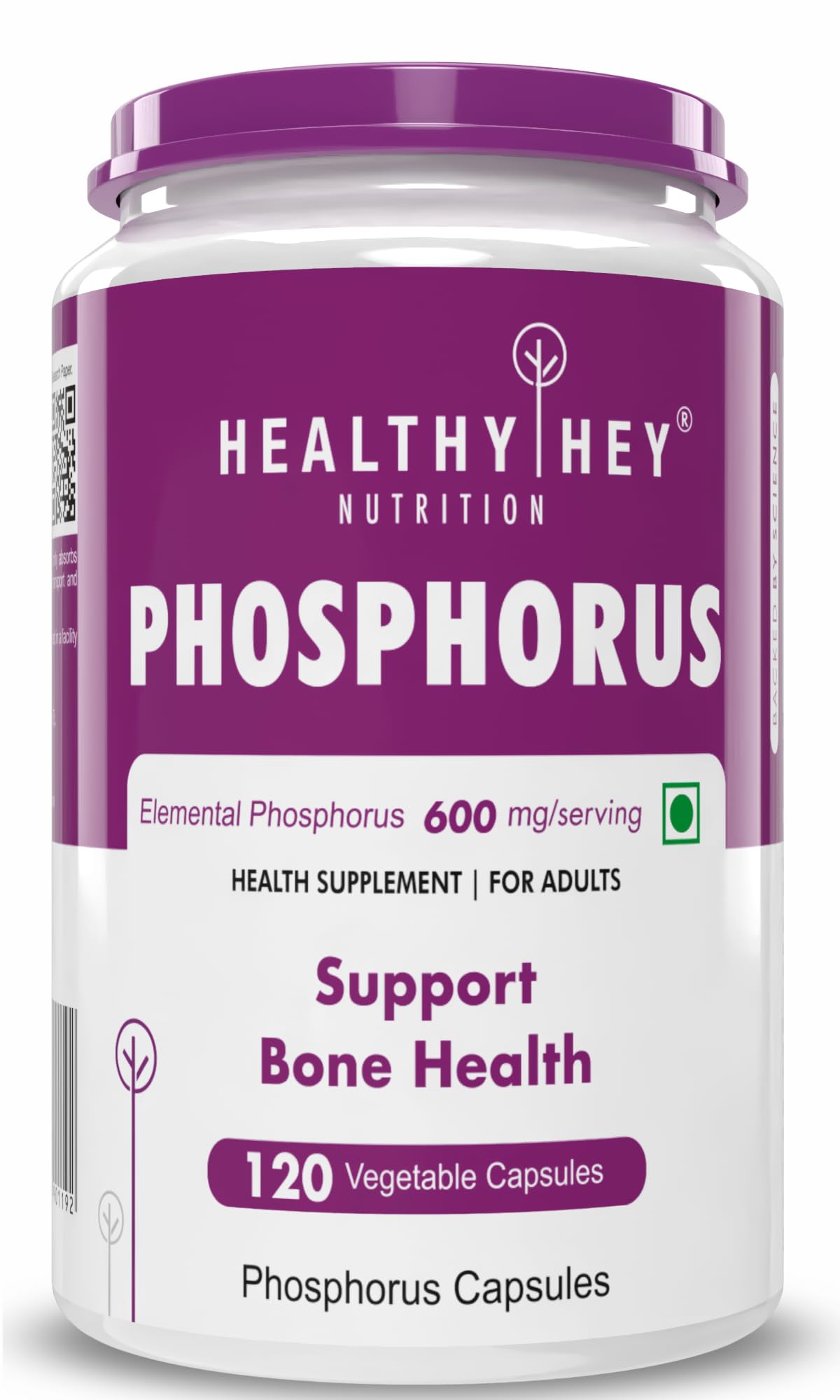 HealthyHey Nutrition Phosphorus - Support Bone Health -120 Veg. Capsules