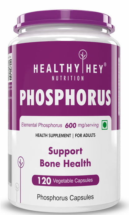 HealthyHey Nutrition Phosphorus - Support Bone Health -120 Veg. Capsules