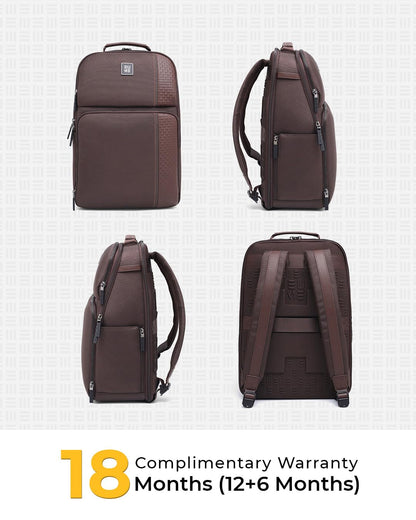 EUME Premium 15.6 in Laptop bags for Men & Women Office Use | Stylish Backpack Bag | Spacious Backpack for Travelling | 24L Zenith Brown