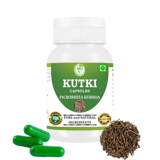 Morsan Healthcare KUTKI Capsules – 60 Veg Capsules | Pure Picrorhiza Kurroa Extract | Ayurvedic Herbal Supplement | Natural Plant-Based Formula (pack of 1)