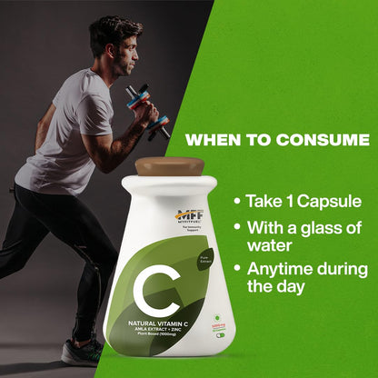 MyFitFuel Natural Vitamin C with Zinc, From Amla Extract Plant Based, (- image 5